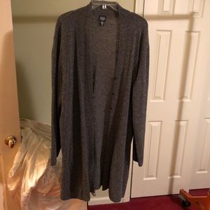 Eileen Fisher grey long cardigan size 3x